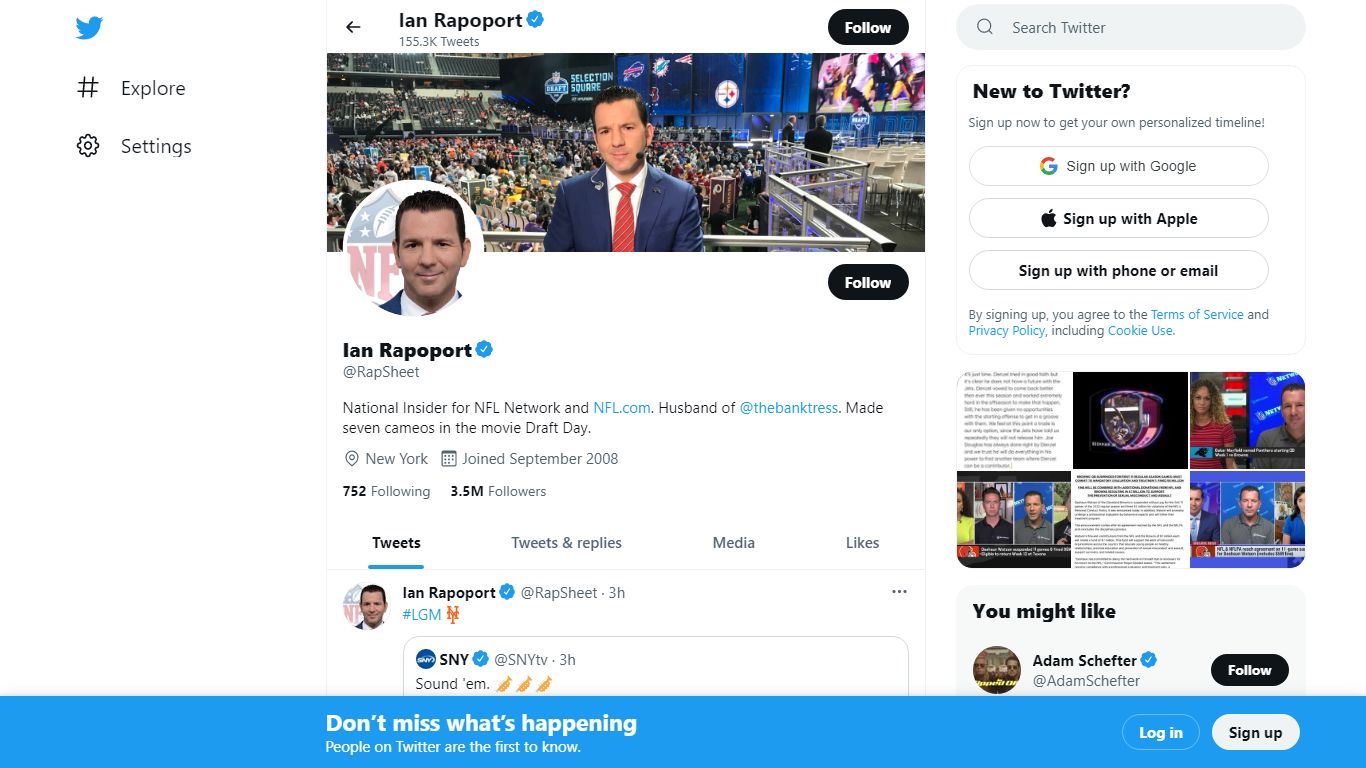 Ian Rapoport (@RapSheet) / Twitter